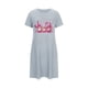 thumbnail image 5 of Camisón corto de talla grande para mujer, camisón de manga corta con estampado de pecho a la moda, camisón para mujer, 5 of 5