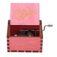 thumbnail image 1 of Caja de música con manivela, minicaja de música portátil de madera con manivela grabada a mano, estilo Vintage, rosa, regalo para cumpleaños, 1 of 14