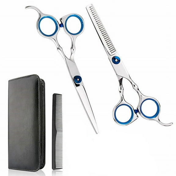 Hair Scissors Thinning Shears for Hair Cutting, Olibuy 6.7 Inches Hair Scissors Set Haircutting Scissors Kit, Hair Trimming Scissors Thinning Scissors Set