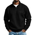 thumbnail image 3 of Daweinan Men's Quarter Zip Pullover Waffle Stand Collar Long Sleeve Pullover Sweatshirt with Zipper Chest Design Casual Loose Fit Athletic Workout Top, 3 of 6