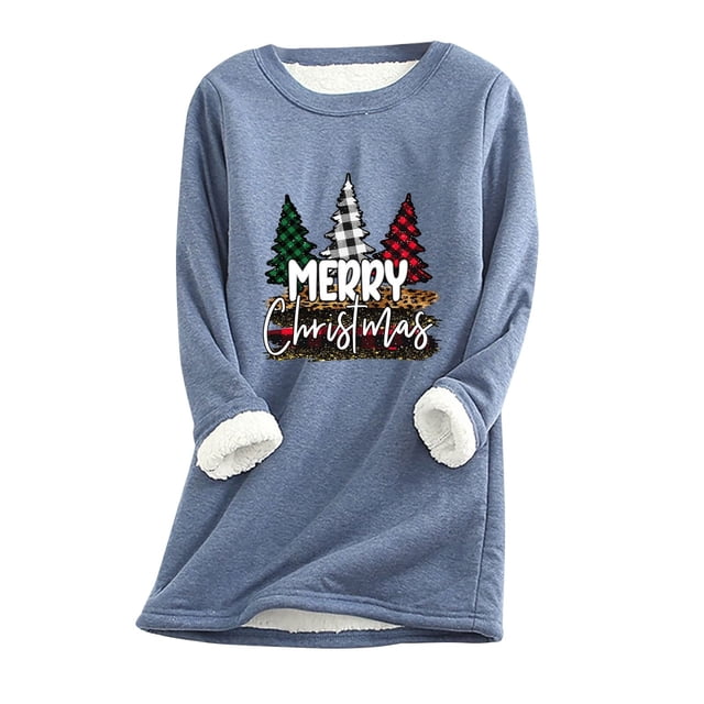 Sudaderas Con Gráficos Navideños Para Mujer, Camisetas de Manga Larga Con Estampado Navideño A La Moda Para Otoño E Invierno, Camisetas Informales Holgadas de Cuello Redondo Para Vacaciones Odeerbi ODB200927