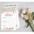 thumbnail image 6 of Inkdotpot Set Of 50 Advice For The Bride & Groom Floral Advice Cards Wedding Activity Game, Guestbook Alternative 5x7 inches, 6 of 8