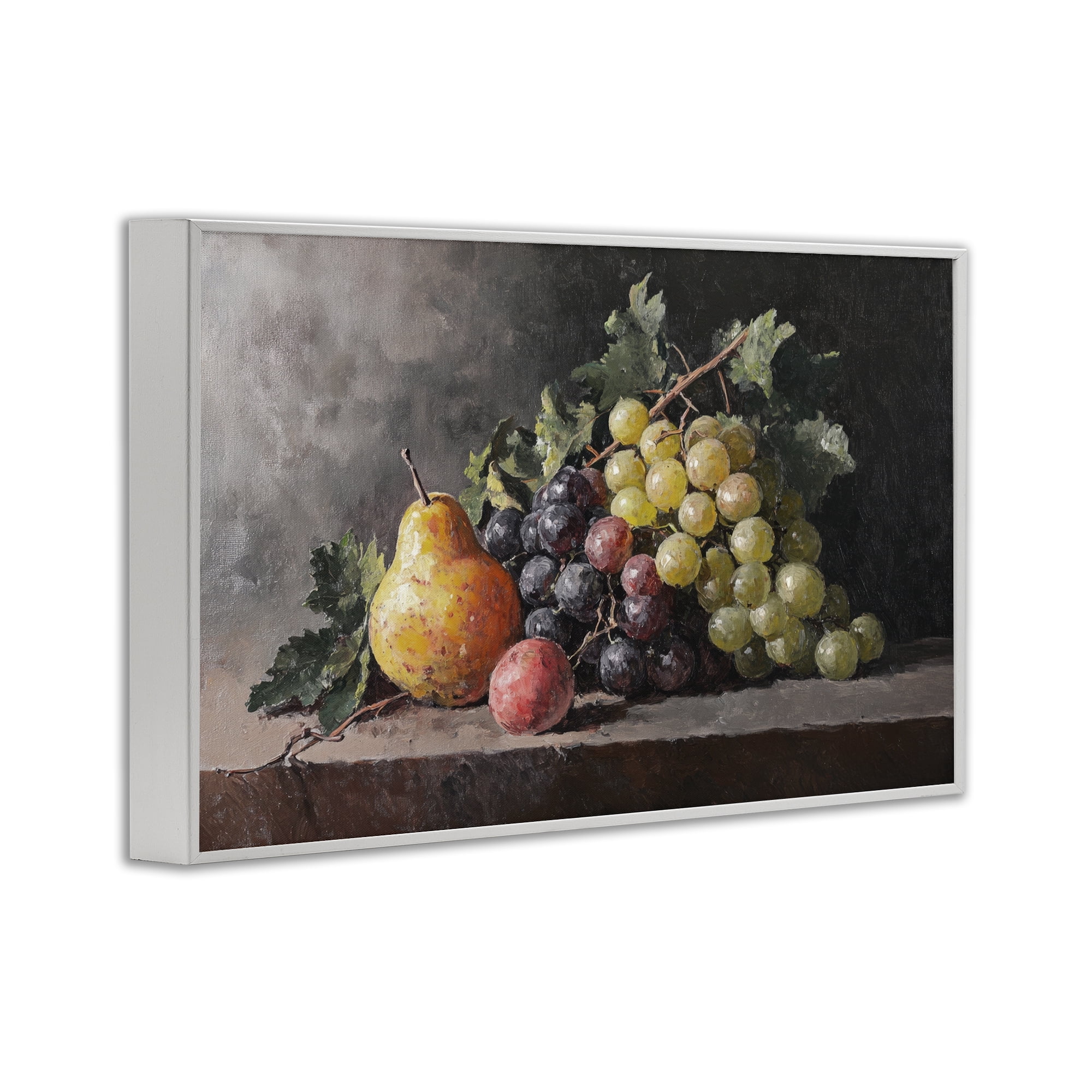 Stupell Industries Bountiful Fruit Classic Still Life White Framed Giclee Art, design by Petal Prints Design