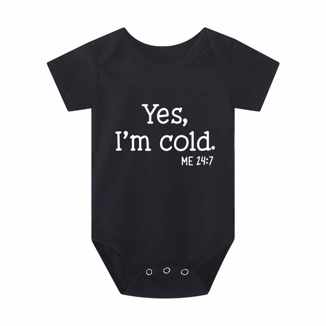 Body De Bebé Canastilla Onesies Para Niños Pequeños Niñas Niños Camiseta De Manga Corta Con Estampado De Letras Mono Mameluco Negro Odeerbi LM103-6341