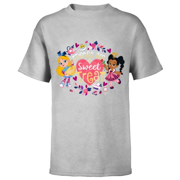 Disney Alice's Wonderland Bakery Friends are a Sweet Treat - Short Sleeve T-Shirt for Kids - Customized-Athletic Heather