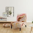 thumbnail image 2 of Designart "Bold Flowing Pink and Gold III" Pink Bold Upholstered Accent Chair - Modern Arm Chair For Bedroom, 2 of 5