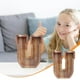 thumbnail image 1 of Lata de ahorros de madera con letras en inglés, lata de ahorros de vidrio transparente, alcancía, 1 of 6