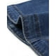 thumbnail image 5 of Chaqueta de mezclilla recortada de manga corta con cuello vuelto para mujer INSPIRE CHIC, azul medio, XL, 5 of 6