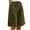 1-Army Green, variant on Women's Knee Length Shorts Baggy Wide Leg Linen Shorts Elastictaed Waist Ladies Summer Casual Bermuda Cargo Long Shorts with Pocket