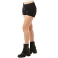 thumbnail image 6 of Made by Olivia Women's Roll Up Hem Faux Suede Shorts, 6 of 7