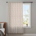 thumbnail image 4 of Beige Pink Floral Sheer Curtains 84 Inches Long, Spring Flowers Light Filering Curtains, Breathable Simi Curtain Privacy Drapes for Living Room Bedroom Lightweight Window Treatment, 4 of 9