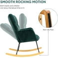 thumbnail image 6 of KINFFICT Velvet Rocking Accent Chair, Uplostered Glider Rocker Armchair for Baby Nursery, Comfy Side Chair for Living Room, Green, 6 of 8
