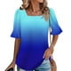 thumbnail image 2 of Blusas de Manga Corta para las Mujeres, Moda Verano Impreso, Blusas de Cuello Redondo, Chaqueta de Manga Corta para las Mujeres, 2 of 6