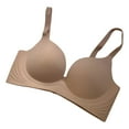 thumbnail image 1 of FhsagQ Soutiens-Gorge pour Femmes en Soie Soutien-Gorge Rehausseur Confort Sans Couture pour Grande Taille Sans Armature Soutiens-Gorge Rouges Soutiens-Gorge Noirs Kaki G, 1 of 4