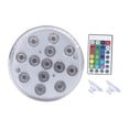 thumbnail image 1 of Lámpara LED subacuática para piscina, resistente al agua IP68, con control remoto 1 juego, 1 of 9