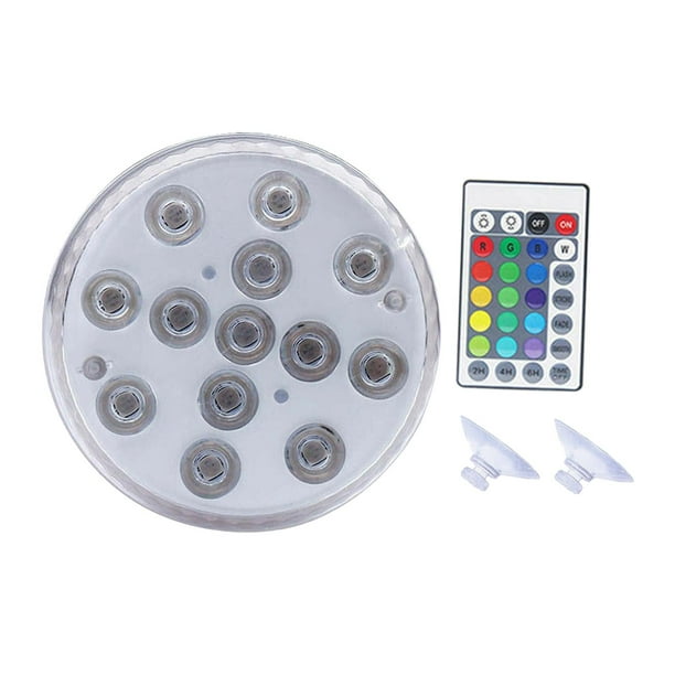 Lámpara LED subacuática para piscina, resistente al agua IP68, con control remoto 1 juego