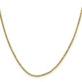 thumbnail image 2 of Primal Gold 10 Karat Yellow Gold 2mm Semi-solid Diamond-cut Rope Chain, 2 of 4