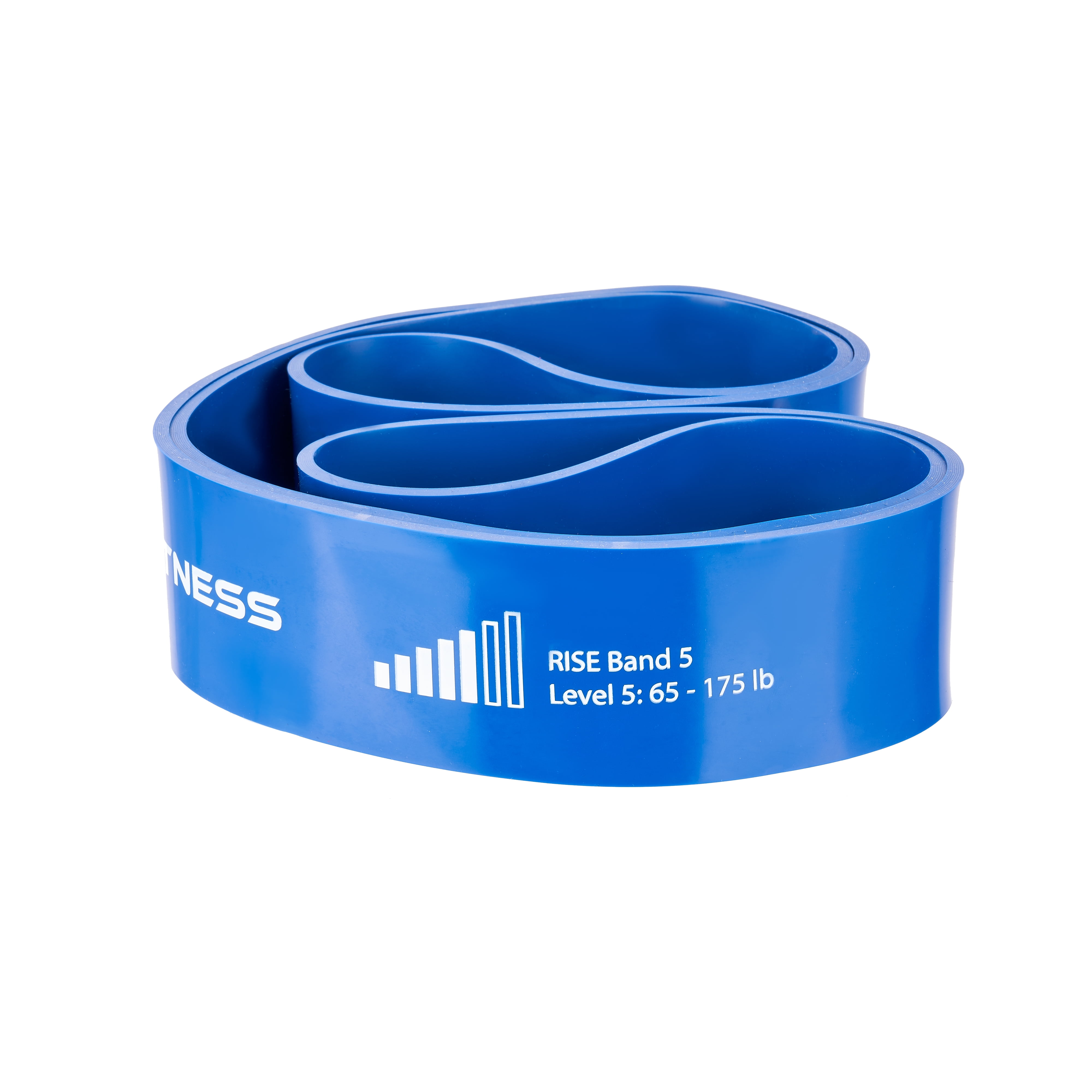 Victor.Fitness RISEband5 - Blue - Level 5 Blue RISE Band. 65-175lb resistance, 2-1/2" width. Heavy-duty resistance band that aids in recovery and invigorates through stretching and exercise.
