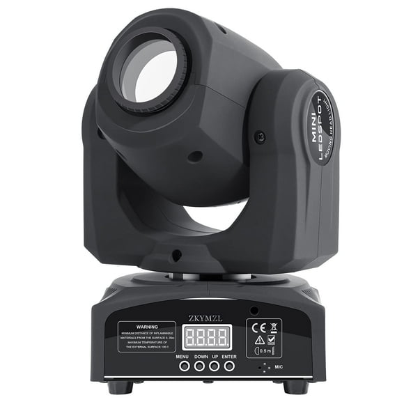 Luces LED para DJ Gobo Light ZKYMZL de 60 W con cabezal móvil y 8 gobos