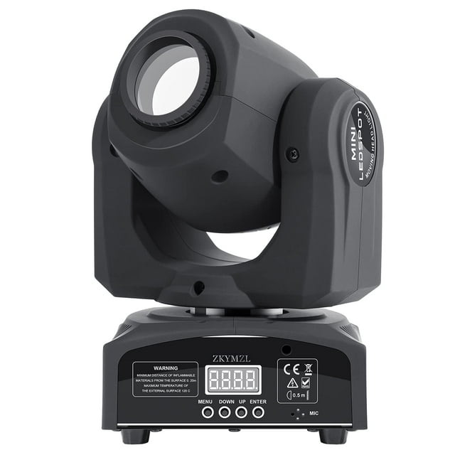 Luces LED para DJ Gobo Light ZKYMZL de 60 W con cabezal móvil y 8 gobos