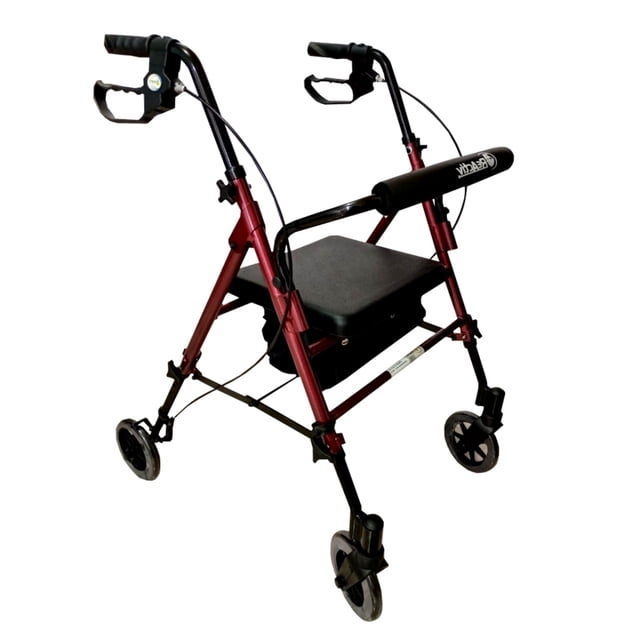 Andadera Ortopedica Tipo Rollator Ultra Compacta ReActiv Adulto Roja
