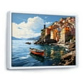thumbnail image 2 of Designart "Cinque Terre Beige Italy wall art I" Italy Floater Framed Canvas Wall Art, 2 of 7