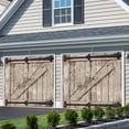 thumbnail image 3 of Farmhouse Wood Grain Garage Door Cover Banner 6 x 13 FT, Vintage Country Barn Gate Brown Garage Door Curtains Backdrop with Grommets for Indoor Outdoor Wall Party Porch Yard Decorations Background, 3 of 9