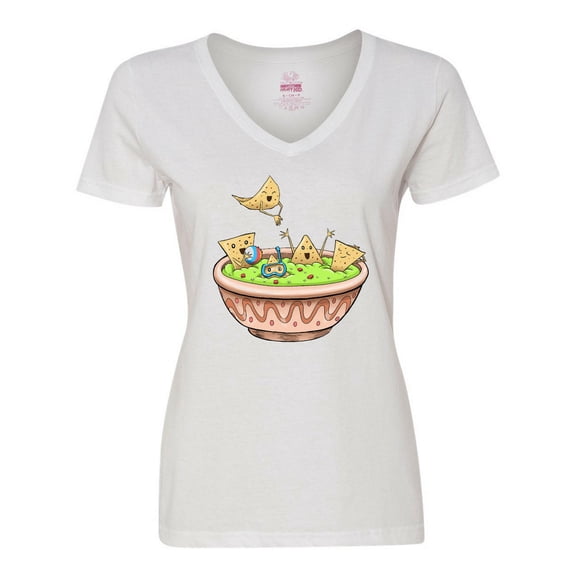 Inktastic Nachos Partying in Guacamole Women's V-Neck T-Shirt