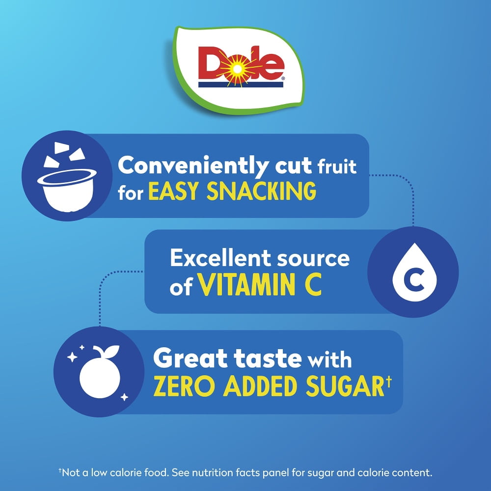 Dole Fruit Bowls Mandarin Oranges With No Sugar Added Cups 4 ct / 4 oz - 3 Pack