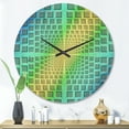 thumbnail image 2 of Designart 'Yellow and Purple Optical Illusion ' Modern Wood Wall Clock, 2 of 5