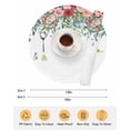 thumbnail image 6 of 15 Inch Round Placemats Set of 4, Watercolor Roses Non Slip Heat Insulation PP Table Mats, Spring Flowers Leaves Butterflies Botanical Washable Place Mats for Kitchen Dining Party Table Decor, 6 of 7