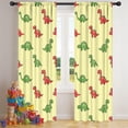 thumbnail image 5 of Blackout Kids Curtains,Yellow Cartoon Dinosaurs Pattern Childrens Insulated Curtains Set Of 2,Bedroom Essentials,Toddler Room Decor 42"x84", 5 of 5