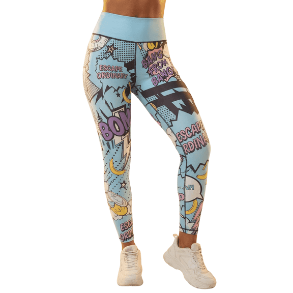 Women’s High Fashion Printed Leggings, Moisture Wicking Activewear