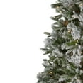 thumbnail image 4 of Northlight Real Touch™️ Pre-Lit Full Flocked Rosemary Emerald Angel Pine Artificial Christmas Tree -, 4 of 8