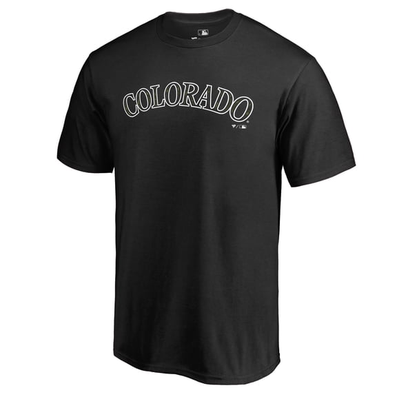 Men's Black Colorado Rockies Armed Forces Wordmark T-Shirt