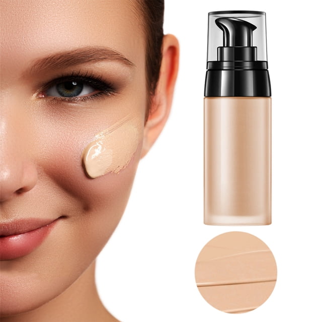 Full Coverage Foundation Makeup Moisturizing Liquid Foundation Concealer Liquid Color Correcting Liquid Tinted Moisturizer Foundation For Natural Nude Makeup Base Natural 40Ml, Foundation Cream