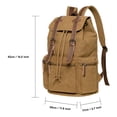 thumbnail image 2 of KAUKKO Mochila de Lona Vintage-Gran Capacidad, Mochila Multifuncional Duradera para Exteriores-MARRÓN, 21.4L, 2 of 4