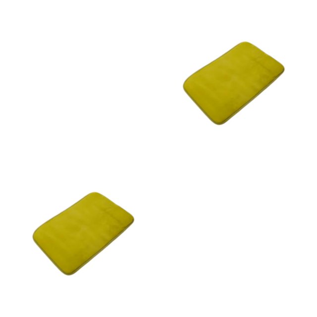 Bearachild Exquisitas alfombras de baño hechas a mano con fuerte absorción de agua, sin daños en el suelo de terciopelo coralino. Verde 40*60cm 2Conjunto