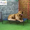 thumbnail image 2 of Lit Surélevé pour Animaux de Compagnie Chien Chat Lit Confortable Camping Bleu et Noir, 2 of 9