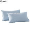 thumbnail image 2 of Anvazise 2Pcs Solid Color King Queen Pillow Case Home Bedroom Bed Cushion Cover Decor Sky Blue Queen, 2 of 13