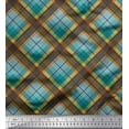 thumbnail image 1 of Soimoi Cotton Voile Fabric Diagonal Check Decor Fabric Printed Yard 56 Inch Wide, 1 of 3