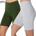 thumbnail image 2 of ShomPort 2 Pack Shorts Underwear for Women Comfortable Soft Elastic Waist Plus Boyshorts Bottoms, 2 of 8