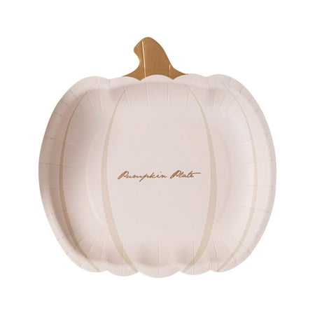 

HAFNFUE Disposable Pumpkin Paper Tray Dining Table Set for 4