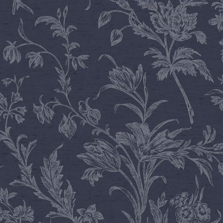 Laura Ashley Lloyd Midnight Seaspray Wallpaper