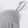 thumbnail image 6 of Built in Bra Tank Tops for Women No Underwire Workout Sports Padded Shirts Spaghetti Strap V Neck Camisole Tops ,M,Gray, 6 of 8