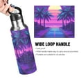 thumbnail image 4 of Yayeee 20oz Insulated Water Bottle Double Wall Stainless Steel with Flip Straw Lid, Purple Digital Art, 4 of 7