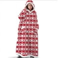 thumbnail image 1 of Suéter con capucha, largo, informal, cálido y ponible para invierno, manta para perezosos, 1 of 6