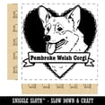 thumbnail image 2 of Pembroke Welsh Corgi Dog Heart Square Rubber Stamp Stamping Scrapbooking Crafting - Large 2.75in, 2 of 7