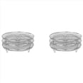 thumbnail image 1 of 2X Three Stackable Dehydrator Racks for Gowise Ninja Stainless Steel Rack Fit All 4.2-5.8QT,2 x air fryer rack,Silver, 1 of 7