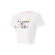 thumbnail image 3 of VISgogo Mujeres Casual Crop Tops, Camiseta de Manga Corta con Estampado de Letras de Dibujos Animados y Cuello Redondo, Blanco VISgogo  moda, 3 of 9